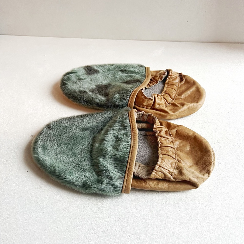 Vintage | Genuine Leather & Seal Slippers